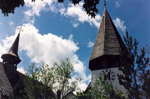 Church steeple in Saanen