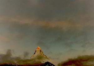 Matterhorn with lighted tip