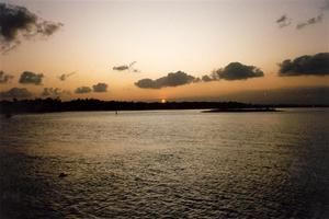 Sunset over Adyar River, Madras