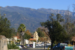 Downtown Ojai with Topa Topa